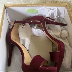 Red Suede Michael Kors sandals